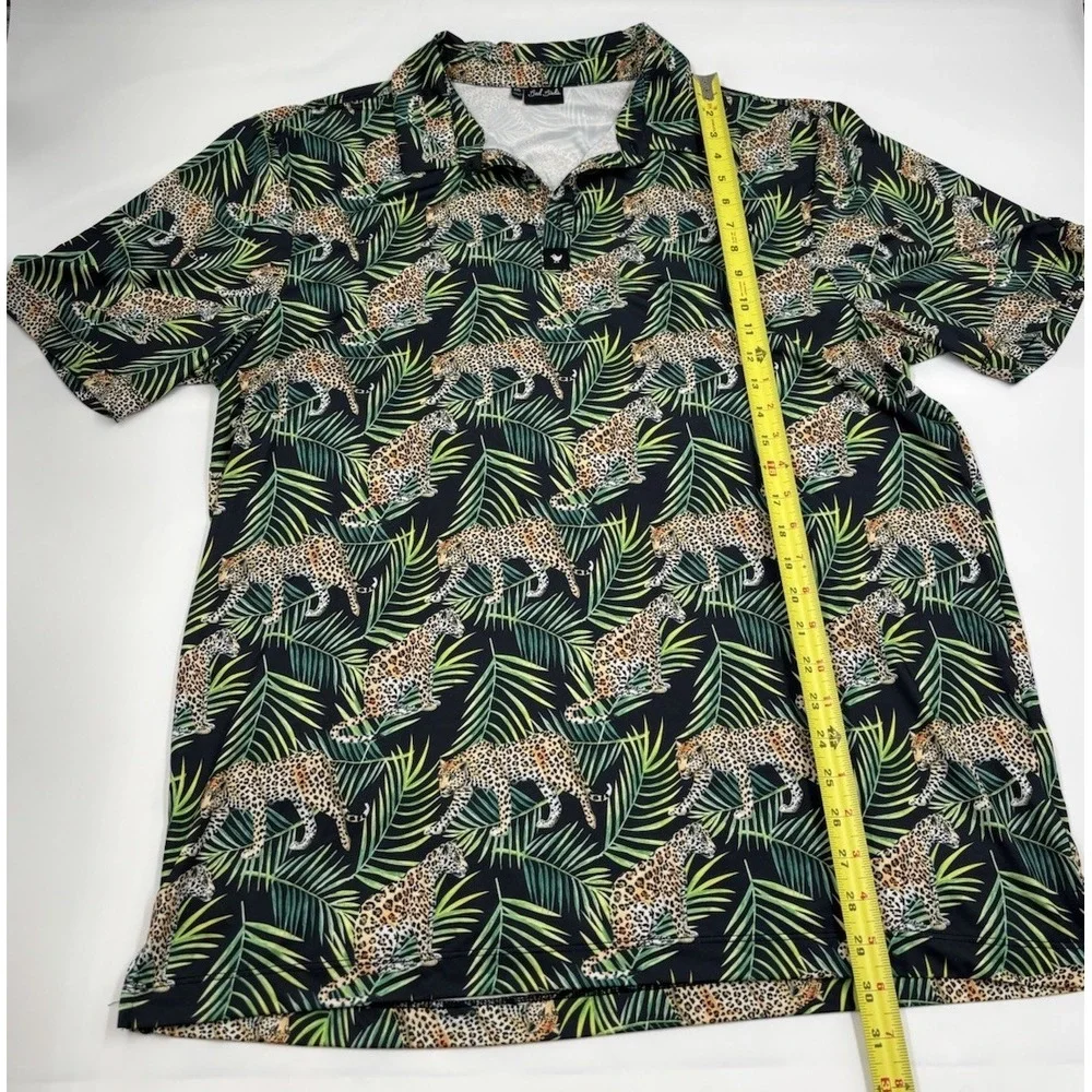 Bad‎ Birdie Men's XXL Graphic Black Polyester Short Sleeve Golf Polo